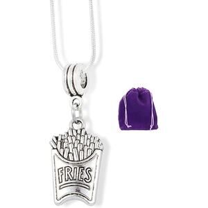 French Fry Necklace - Junk Food Charm Pendant